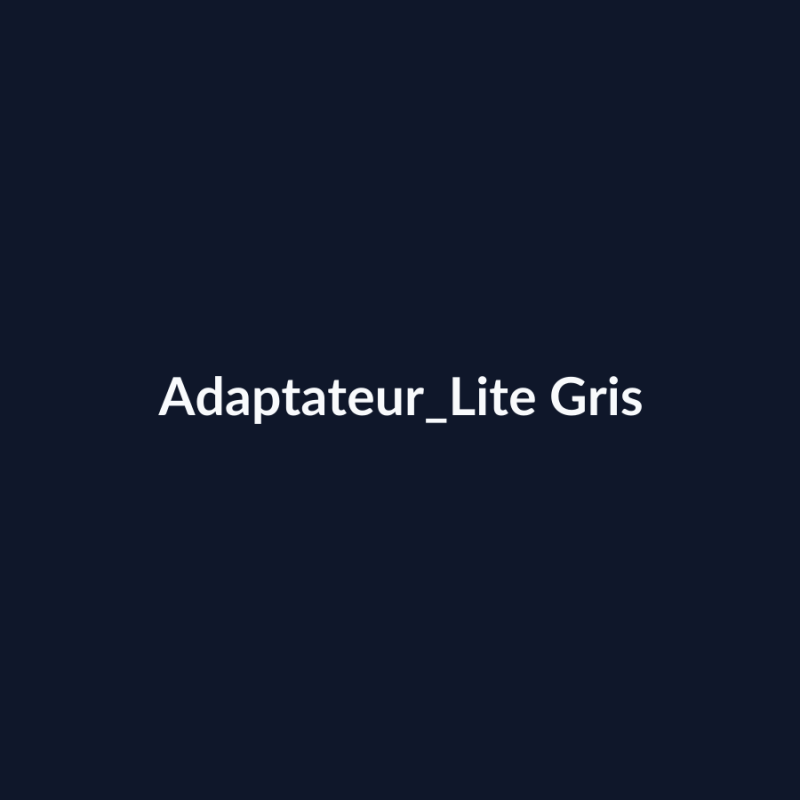 Adaptateur Lite Gris fiche