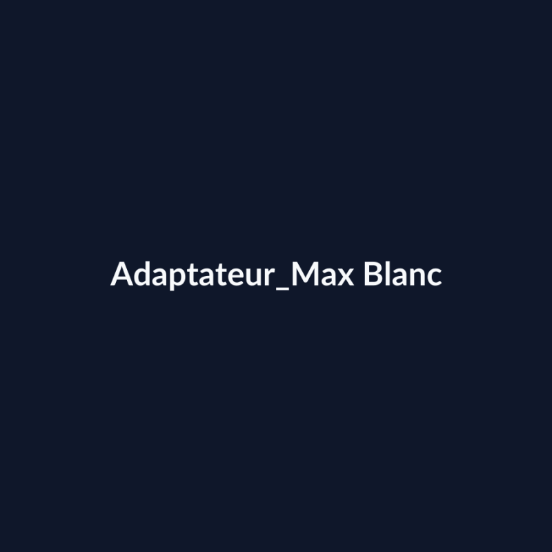 Adaptateur Max Blanc fiche