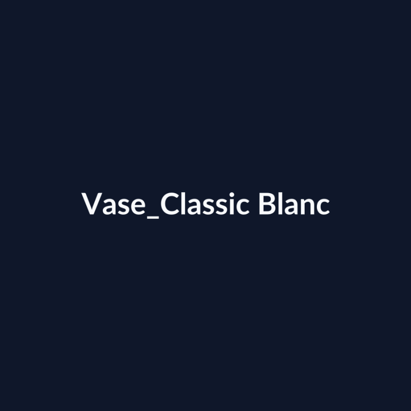 Vase Classic Blanc fiche