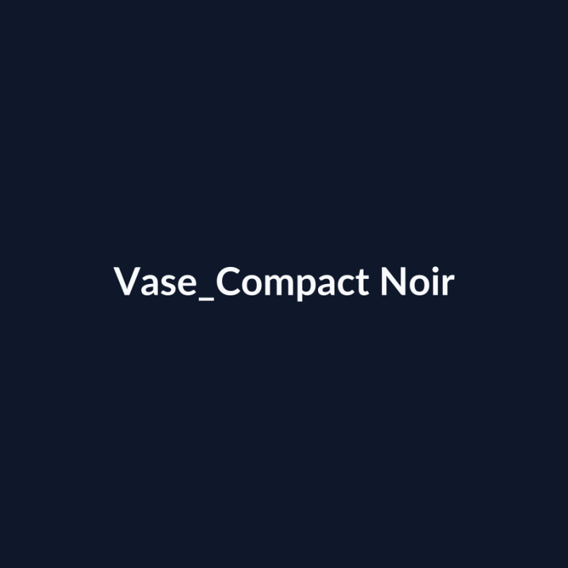 Vase Compact Noir fiche