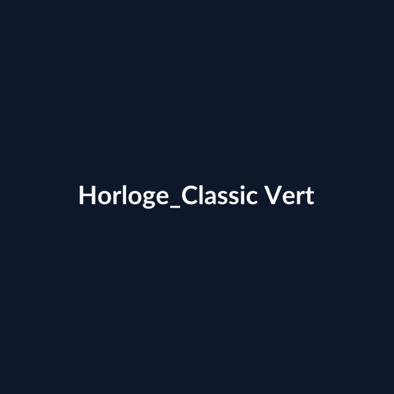 Horloge Classic Vert fiche