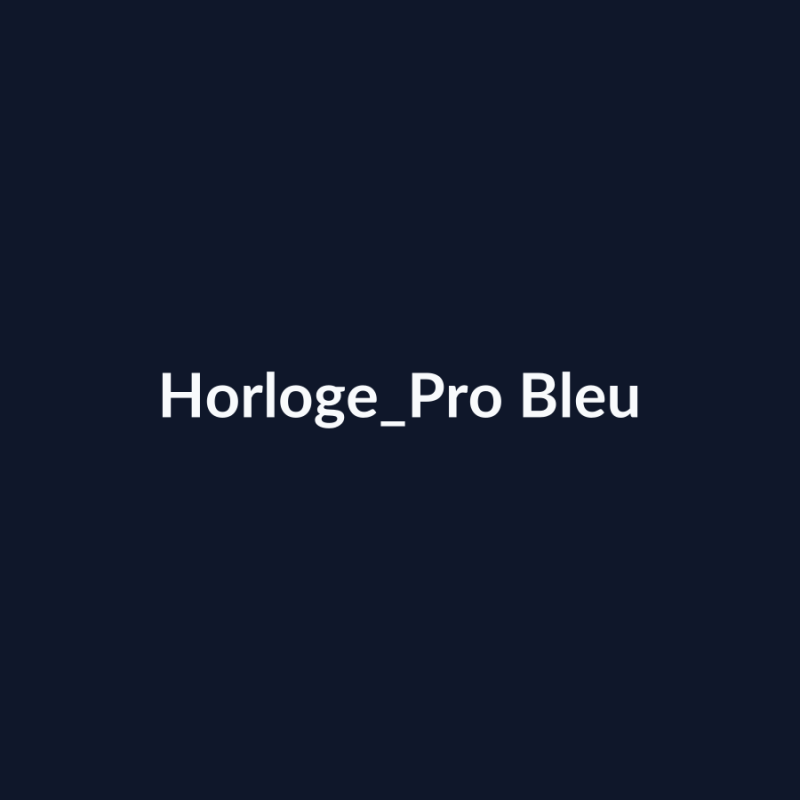 Horloge Pro Bleu fiche