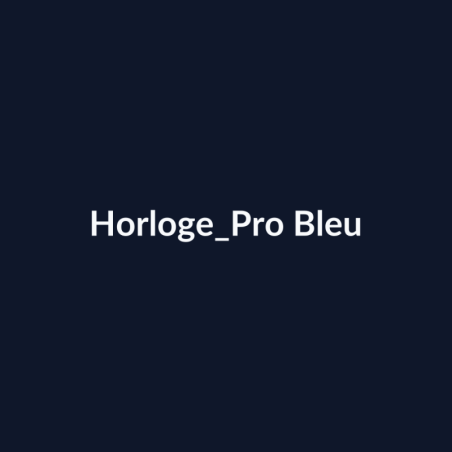 Horloge Pro Bleu fiche