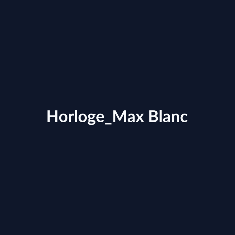 Horloge Max Blanc fiche