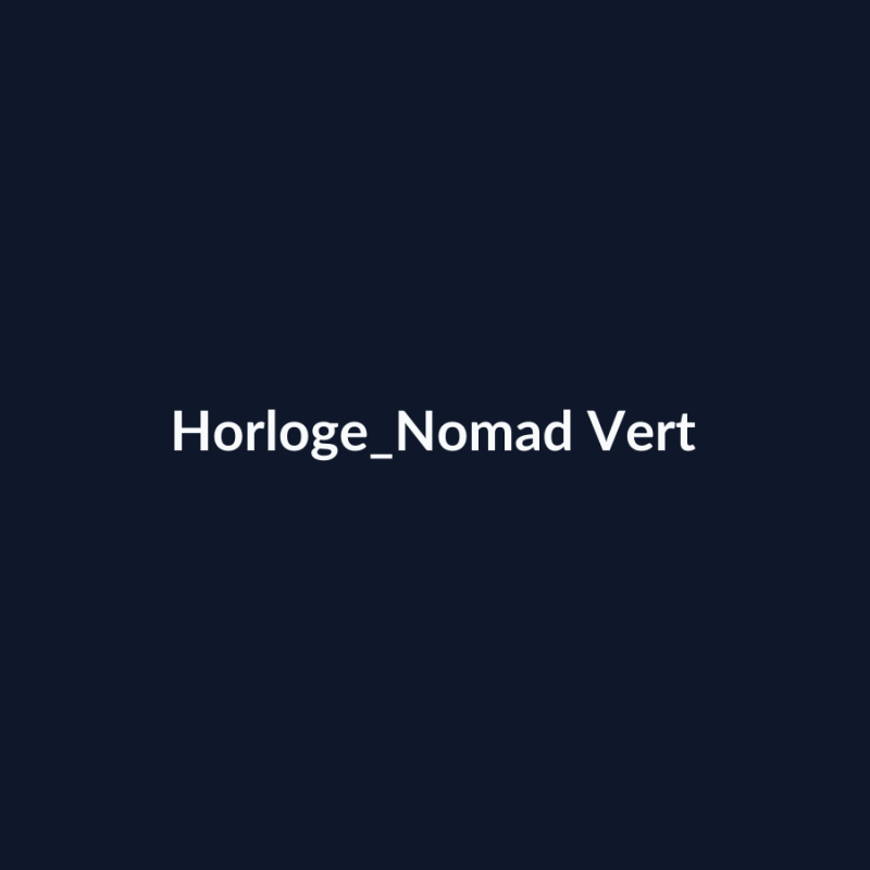 Horloge Nomad Vert fiche