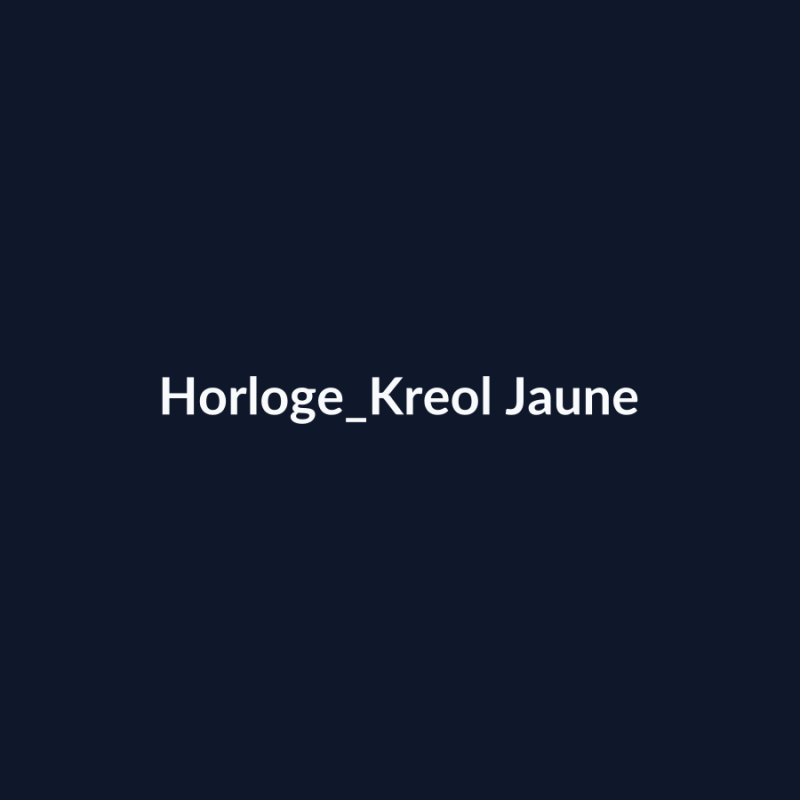 Horloge Kreol Jaune fiche