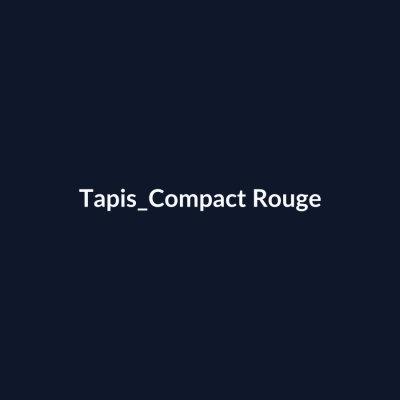 Tapis Compact Rouge fiche