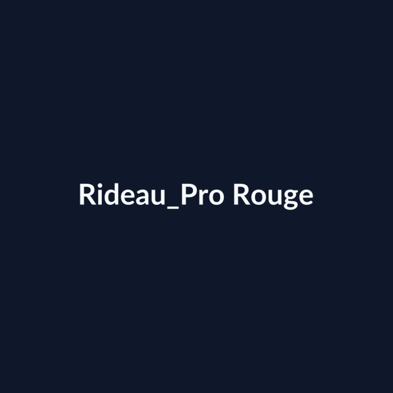 Rideau Pro Rouge fiche
