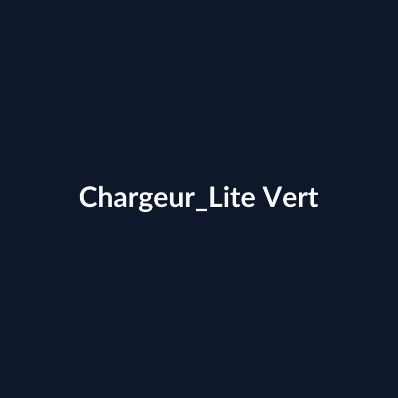 Chargeur Lite Vert fiche
