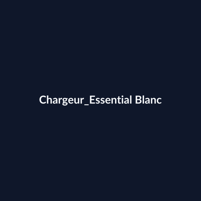 Chargeur Essential Blanc fiche