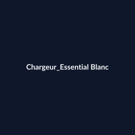 Chargeur Essential Blanc fiche