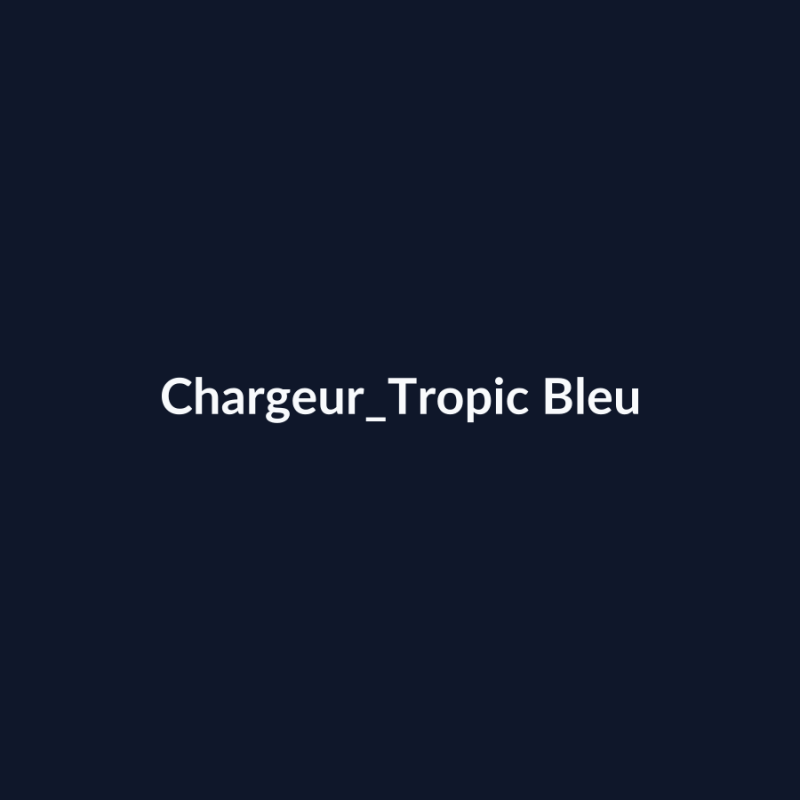 Chargeur Tropic Bleu fiche